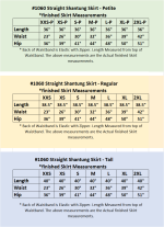 Shantung skirt size charts
