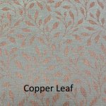 LDS temple bag in copper-toned fabric with subtle leaf pattern