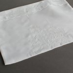 women's personalized LDS temple envelope all white embroidered