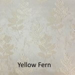 Yellow LDS temple bag with fern print and full zipper