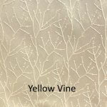 Long LDS temple garment bag in yellow vine tapestry fabric with zipper closure