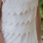 Lace Frosting white lace tiered baptism dress communion LDS sealings