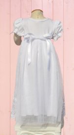 Sweet Rosie white baby blessing dress nb-6mn with bonnet