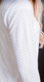 Helsinki knit top white modest LDS temple