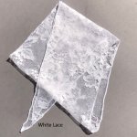 Springville all white lace hair tie scarve