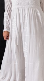 Cotton Soho LDS temple dress with embroidery