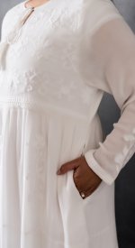 Cotton Soho LDS temple dress with embroidery