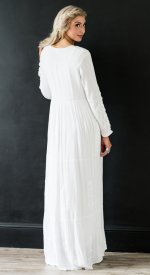 Soho LDS temple dress 100% cotton with under arm zipper