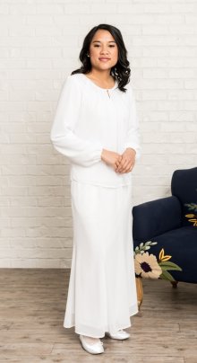 Helena top and skirt set LDS temple dress