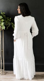 Zurich stretch lace front zip lds temple dress pockets