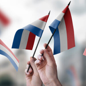 flags for wedding send off