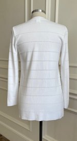 white sweater back- long sleeve LDS temple clothing