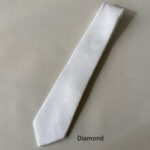 Diamond White Temple Tie - LDS Temple Clothing Accessories
