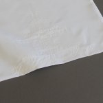 Mens embroidered LDS wedding handkerchief with temple stitching on corner