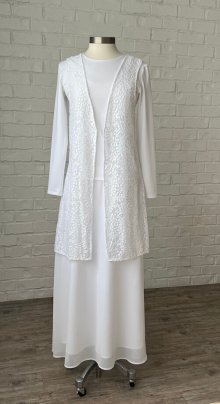 Lace vest for LDS temple - white clothing