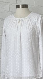 Bora Bora white embroidered LDS womens temple top