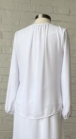 Montecito plus size front button LDS temple blouse