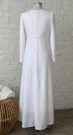 Rome floral knit lds temple dress xs-3xl empire waist with a line skirt