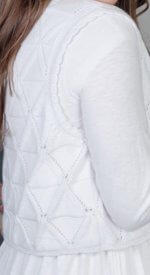 White lds temple vest for women