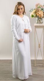 White pointelle sweater for lds temple outfit