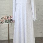 Sienna all white lace LDS temple dress modest long dress bridal