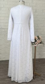 Sienna 100% white dress LDS temple dress with 2 large pockets modest bridal